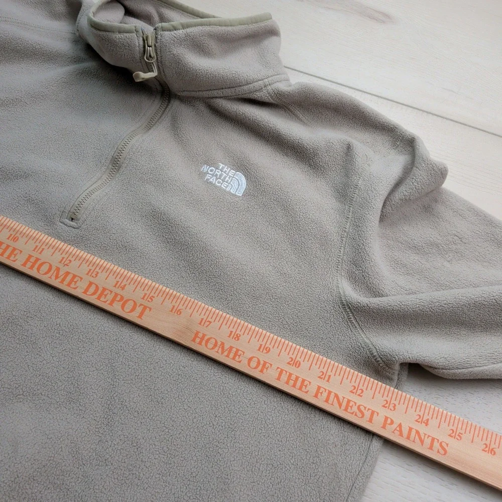 The North Face TKA 100 Glacier Quarter Zip Mens XL Fleece Pullover Tan